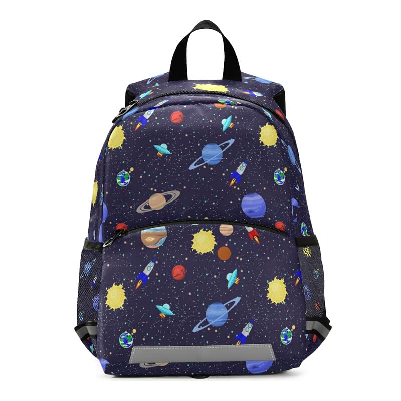Zoeotoddlers Backpack Kids Space Planet Rocket Childish Bookbag