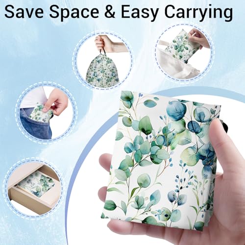 Image of Eucalyptus Leaves Gym Grip Bag Green Adjustable Gymnastics Storage Pouch for Fitness Sports