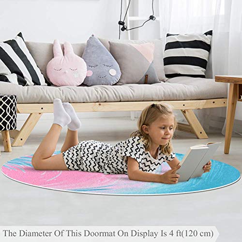 Tapis de sol rond motif d'eau 160cm en polyester multicolore