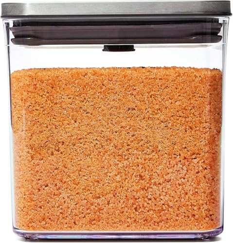 Image of OXO Steel POP Container Big Short Sqaure - 2.8 Qt for Cereal, Grains and More Grey (Pack of 8)
