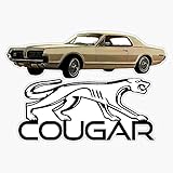 Mercury Cougar 1967 Sticker Vinyl Decal Wall Laptop Window Car Bumper Sticker 5'