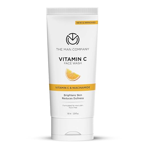 The Man Company Vitamin C Face Wash For Man | Brightening & Glowing Skin I Oil Control | Vitamin C & Niacinamide | Hydrates | Gentle Deep Cleanse | Suitable For Oily, Dry & Sensitive Skin 100ml