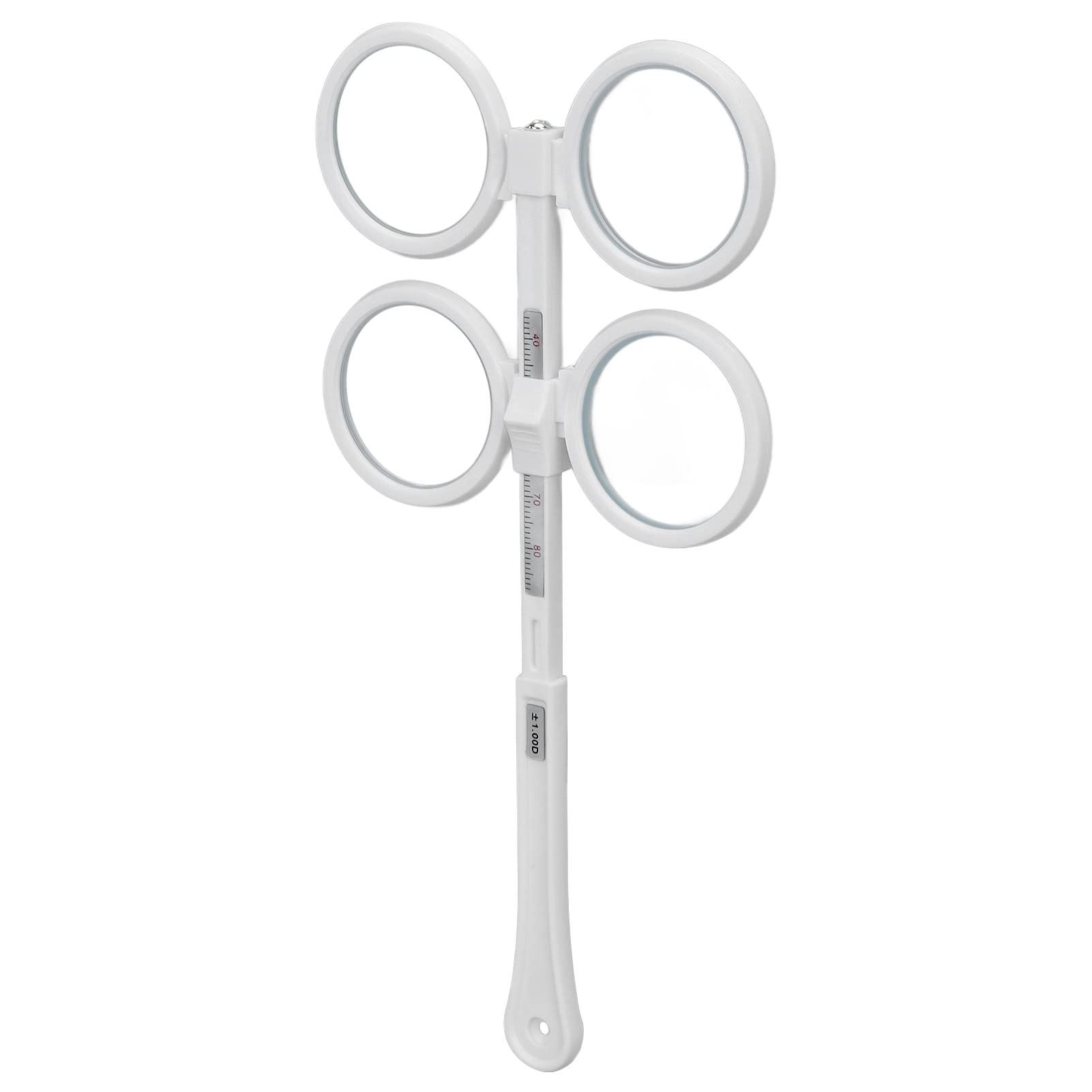Optometry Flip Len, Clear Portable White Ergonomic Plastic Optical Flipper with Vision Test Card for Amblyopia