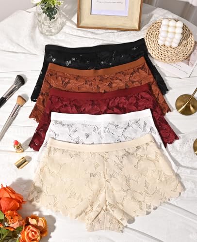 Image of Sunm Boutique Sexy Underwear for Women, Cheeky Lace Boy Shorts