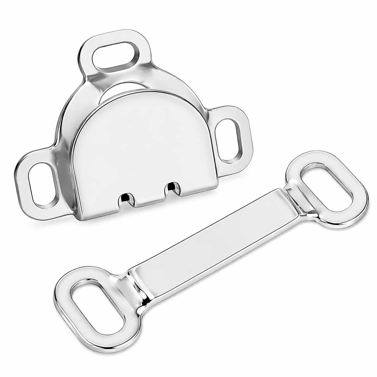 Trifletopia Silver 20 Sets Hook And Eye Fastenings For Clothes – 17Mm Durable Brass Hooks And Eyes Closures For Waist Trousers, Skirts, Dresses, Pants And Diy Sewing Projects (Silver)