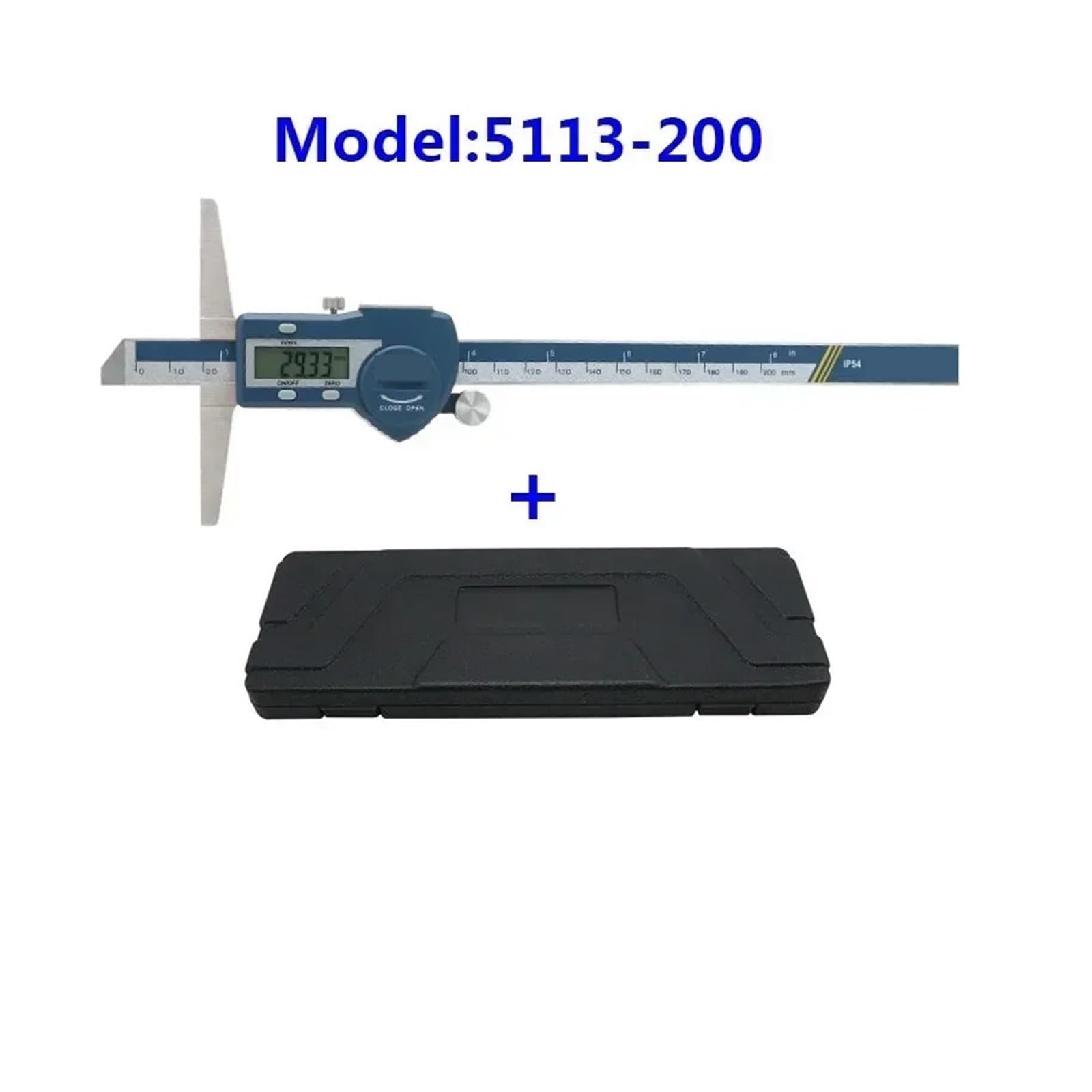 Mikrometer-Set, Tiefenmessschieber-Mikrometer 150/200/300 mm Digitaler Messschieber Edelstahl Elektrischer digitaler Tiefenmesser für Heimwerker/Haushalt(0-200mm)