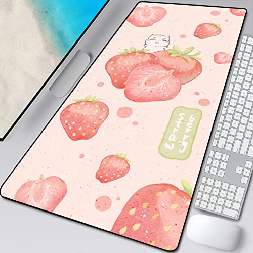 Kawaii Dessin animé Gros Fruits Mignon Tapis de Souris XXL Mausepad Bureau Tapis de Bureau antidérapant Kawaii Accessoires de Jeu Tapis de Bureau d'écriture Cover