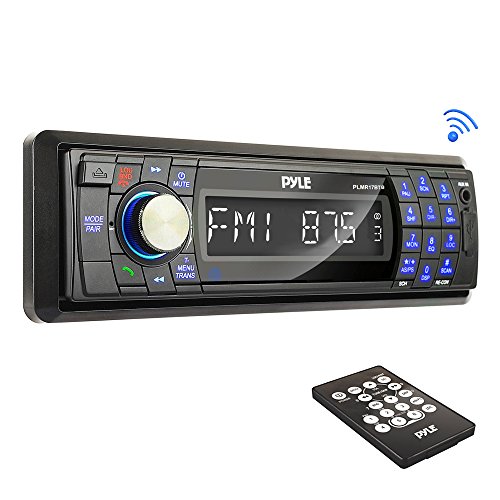 Pyle Bluetooth Marine Stereo Radio - Waterproof/Weather Proof Single DIN 12v Boat Receiver