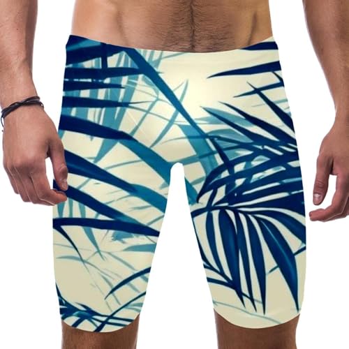 Jammer de bain homme au séchage rapide motif feuilles colorées 435
