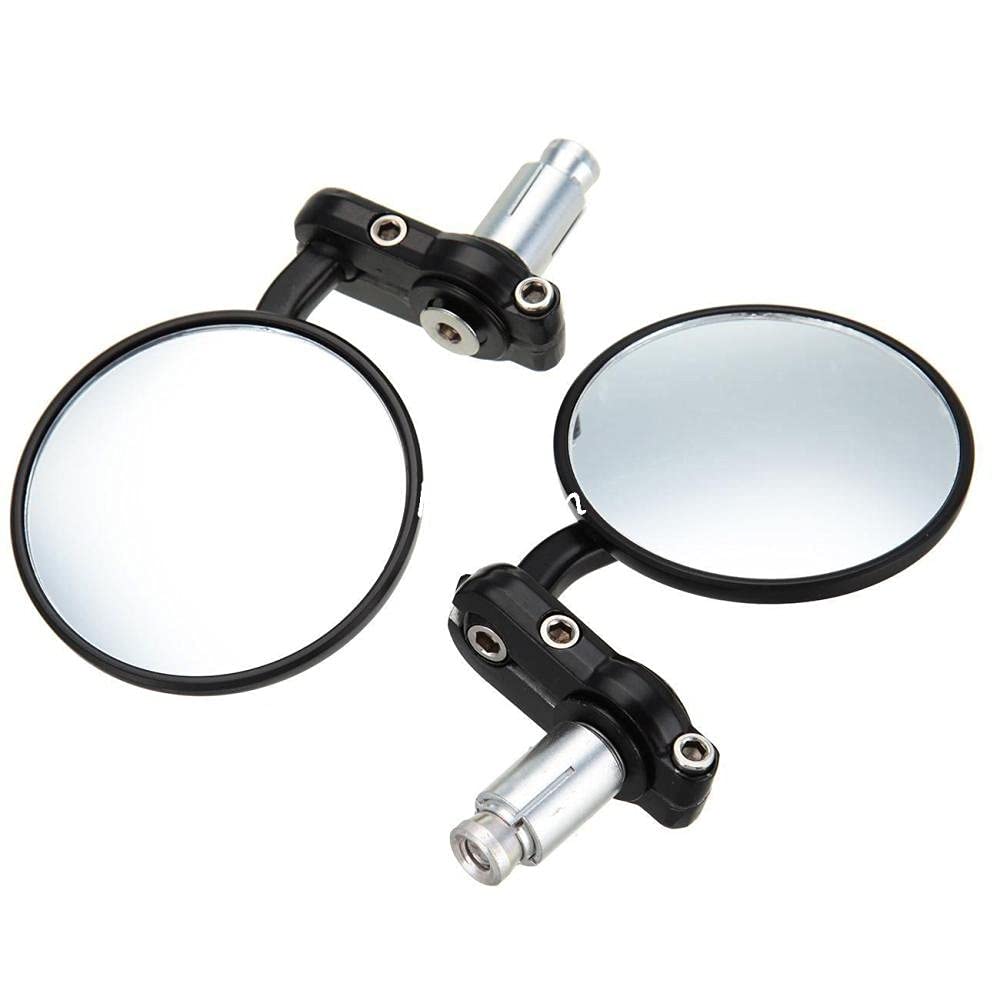 espejos retrovisores de motocicleta, Espejo de manillar de la motocicleta, motocicleta 3 "redondo de 7/8" 22 mm manillar, espejos de extremo de la vista trasera, espejo, señales de giro, compatibles c