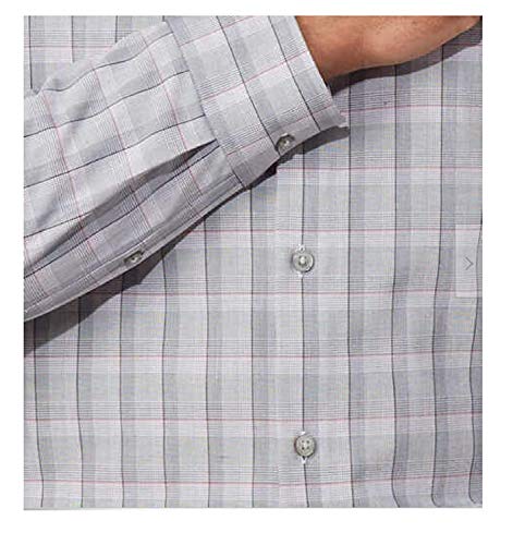 Calvin Klein Jeans Men’s 4-Way Stretch Dress Shirt (Grey, 16-16.5 X 34/35) #TOP30