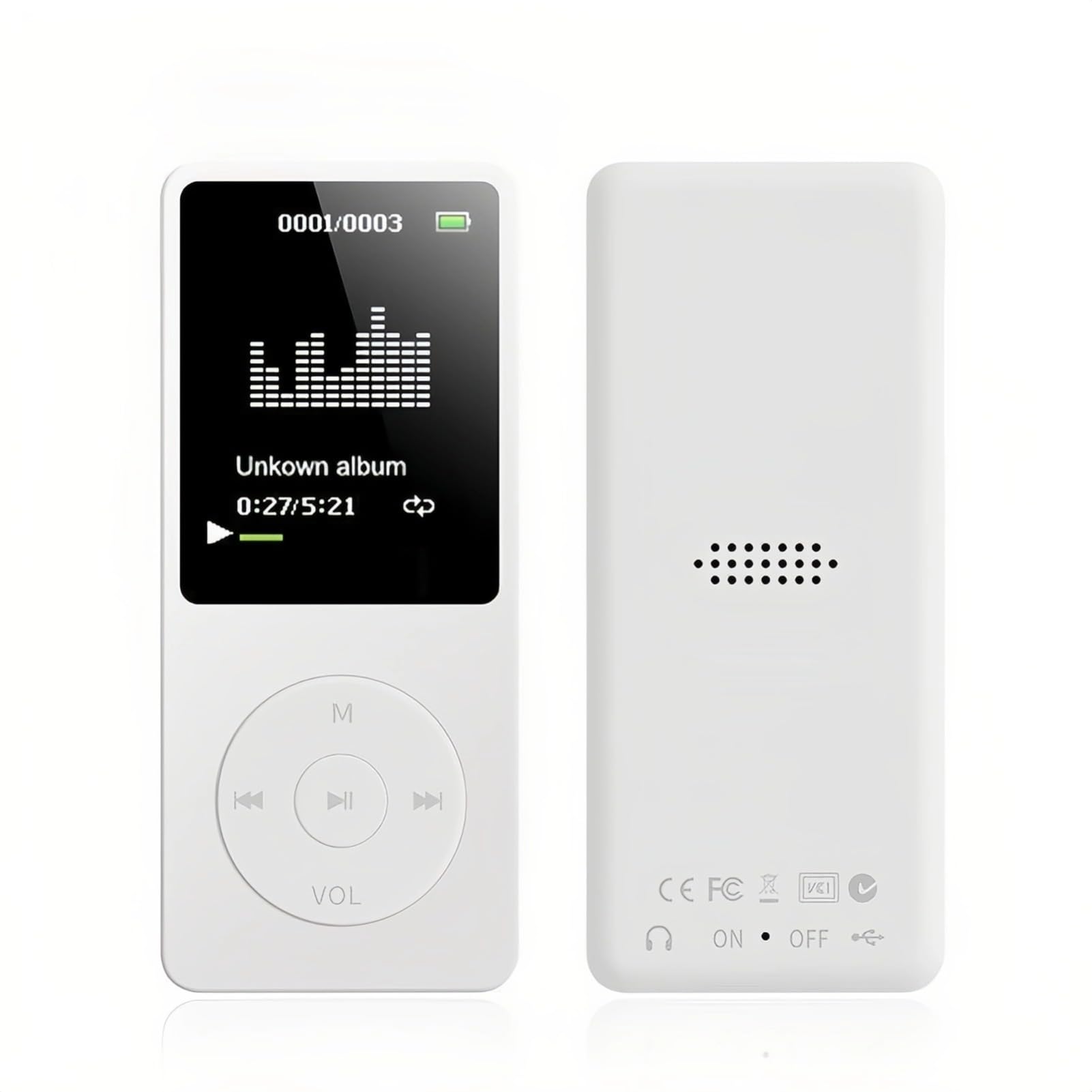 Portable MP3 MP4 Player 1.8in Screen 8GB Memory 64GB Expandable 30H Battery Sports Music Player with FM Radio Voice Recorder