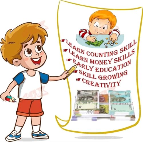 Image of Fake Money 30 x 6 Units Set 180 Note for Kids Learn Money Skills Dummy Note Nakli Note Set All New 10 | 20 | 50 | 100 | 200 | 500 Artificial Playing Currency - Multi Color by 4GX