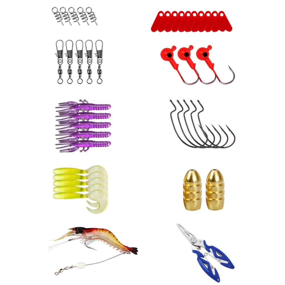 300PCS 3D Fisch Angelnköder Gemischt, Fische Angelzubehör Hecht Köder Set, VIB Fischen Höhenhaken Einzelhaken Künstliche Köder Fisch für Süßwasser Salzwasser Fischen