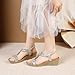 XDFVC Womens Wedge Sandals Dressy Summer 2026 Rhinestone Low Heels Open Toe Ankle Strap Platform Wedges Sandals Non Slip Lightweight Breathable Bohemian Fashion Shoes Outdoor Beach Vacation Party
