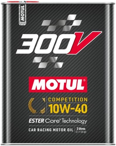MOTUL 110821 300V 10W-40 COMPETITION Car Racing Motor Oil Full Synthetic Engine Lubricant 2 Liter High Performance 4-Stroke Ester Core