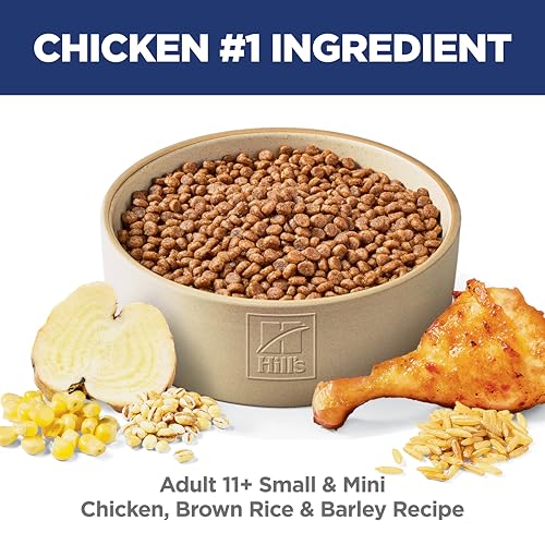 Hill's Science Diet Senior 11+ Small & Mini Dry Dog Food, Chicken, Brown Rice, & Barley, 4.5 lb. Bag - Image 3