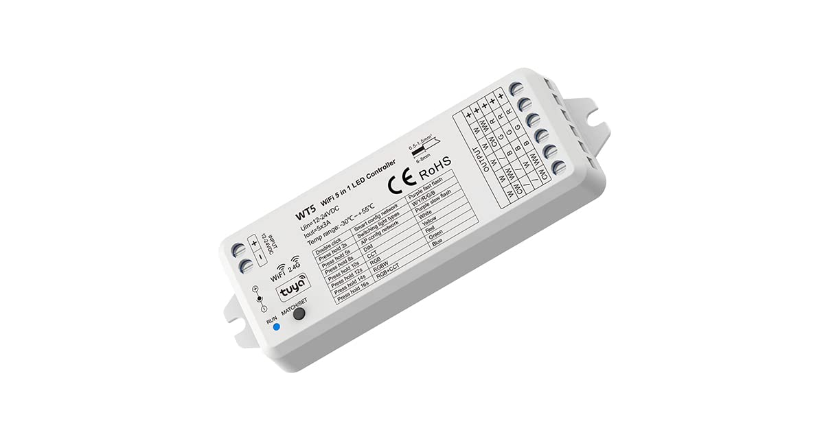 Tira de luz LED multicolor de 5 metros, RGB, cálida, natural, blanco frío, regulable, mando a distancia, fuente de alimentación