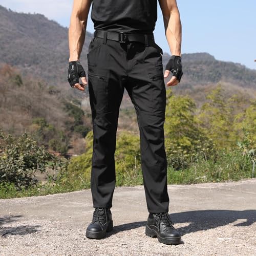 Tactical Cargo Pants for Men Outdoor Athletic Hiking Joggers Straight Leg Stretch Work Sweatpants with Multi Pockets2