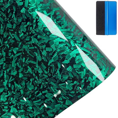 NewL Aufkleber aus geschmiedetem Karbonfaser, schwarz, Vinyl, mit Luftabgabe, selbsthaftend (grün, 60 x 150 cm)