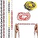 ExcInter Plastic Chain 25m x 6mm White Heavy Duty Thick Coated Decorative Steel Welded Chain Links for Decorative Garden Fence Warning Safety Parking Space Assorted Colours