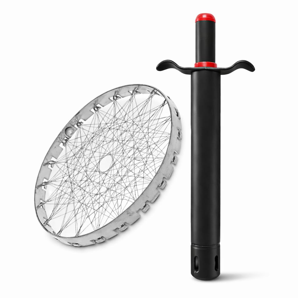 Manual Gas Lighter Stainless Steel Spark Igniter Long Handle + Stainless Steel Mini Tandoor Grill Jali Roasting Mesh for Roti Papad Phulka LPG Gas Stove Kitchen Combo (Jali & Lighter)
