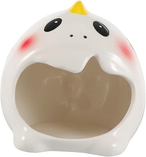 De Cerámica para Hámster y Chinchilla Cama De Portátil Diseño Adorable y De Limpiar De Verano para Pequeñas Color Blanco Mediano