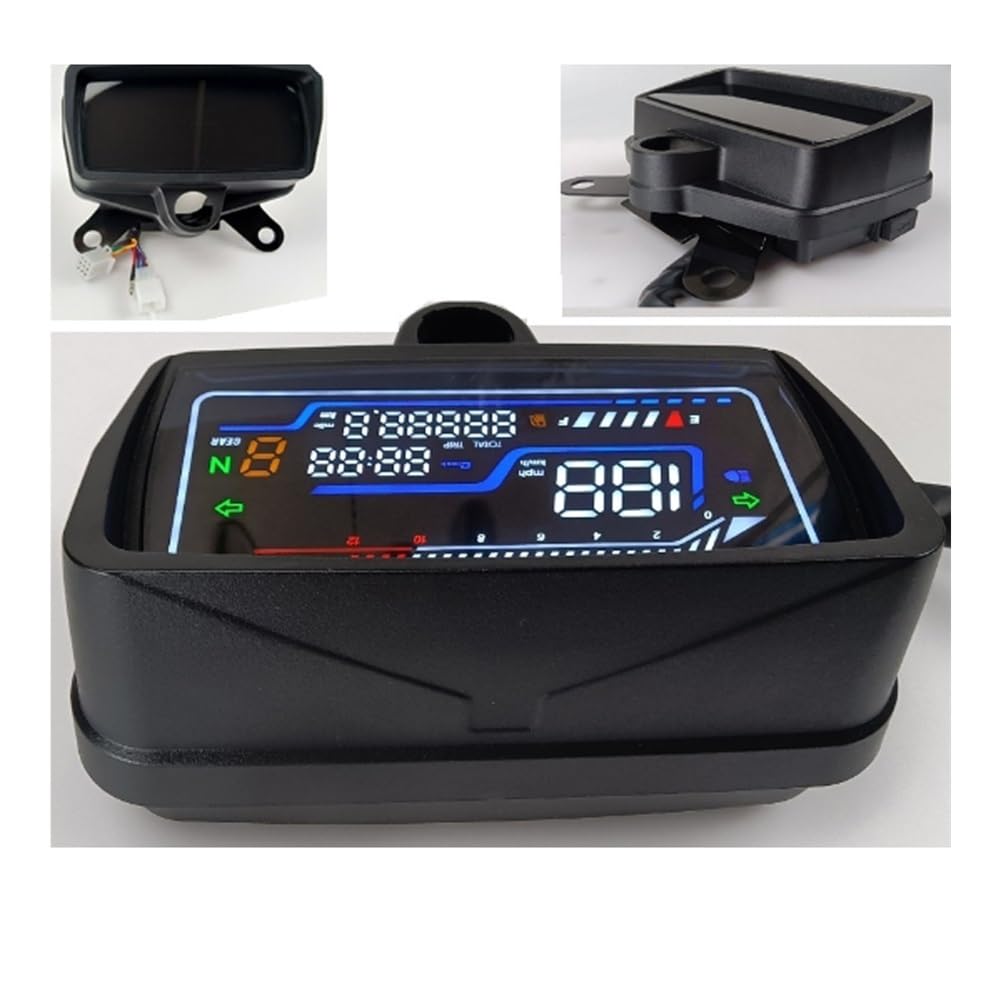 Contagiri contachilometri 2023 Cruscotto Digitale LED Accessori Moto Tachimetro Contachilometri Contagiri Strumento Con Foro Per CG125-150