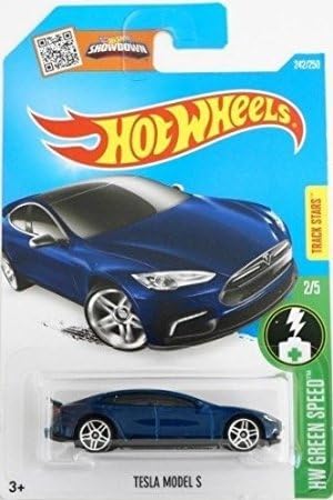 Mattel2016 Hot Wheels Hw Green Speed - Tesla Model S (Dark Blue)