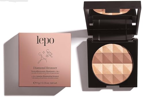 Lepo | Diamond Bronzer, Terra Abbronzante Illuminante 2 In 1. N. 20 Gold, Con Olio Di Jojoba Ed Estratto Di Ippocastano