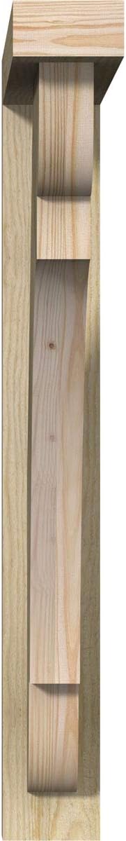 Ekena Millwork BKT0402X20X32OLY05RDF Olympic Block Bracket w/Offset Brace, Douglas Fir