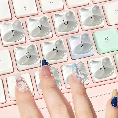 72 adhesivos transparentes para teclado para uñas largas miniatura 1