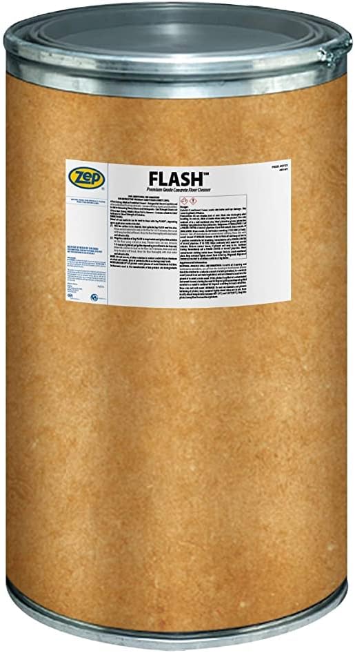 Zep Flash Powdered Concrete Floor Cleaner - 125lb (Case of 1) 72342 - Premium Grade, Alkaline, Removes Grease and Oil Deposits
