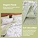 WONGS BEDDING Floral Quilt Set King Size,Sage Green Bedspread Set with 2 Pillowcases, Microfiber Lightweight Flowers Botanical Coverlet Sets Farmhouse Bed Cover Bedding Sets for All Seasons (104