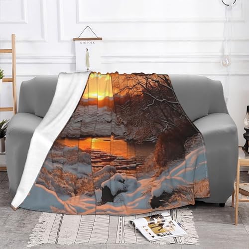 Couverture polaire couchée de soleil pour vos soirées canapé cocooning - 3