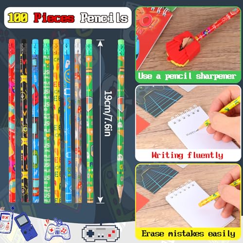 Set de papelería temática videojuegos 148 piezas miniatura 2