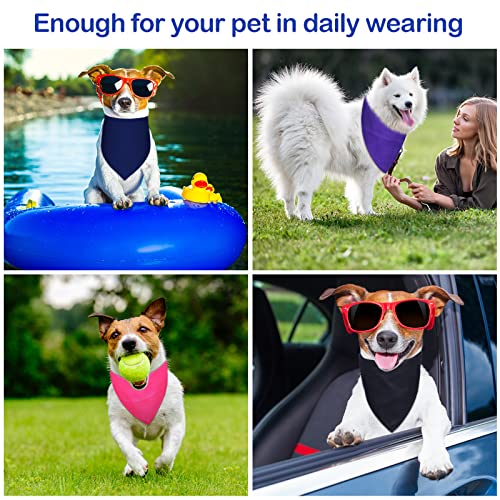 20 Stück Einfarbig Hundehalstücher Waschbar Welpen Bandana Blank Sublimation Hund Bandanas Dreieck Hundelätzchen Wärmeübertragung Verstellbares Hundehalstuch für kleine, mittelgroße und große