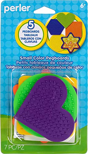 Perler Beads Fun Fusion Bead Pegboards 5-Pack: Heart/Star/Hexagon/Square/Circle