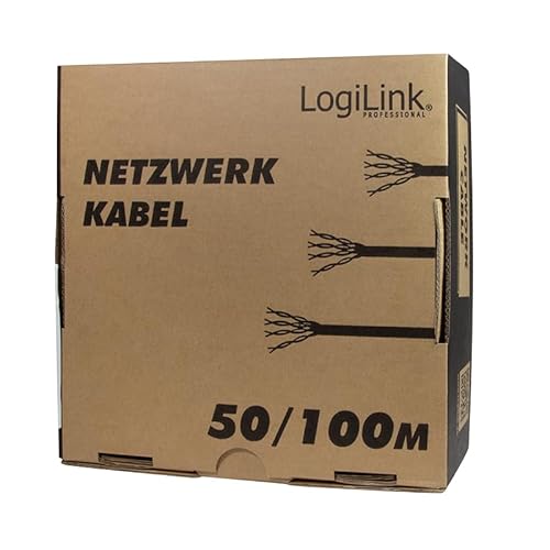 LogiLink CPV0030 Cable de instalación Cat5e SFTP, Gris, 50 m
