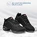 Dance Shoes for Women Jazz Shoes Women Dance Sneakers Breathable Air Cushion Split Sole Athletic Walking Dance Shoes A Black,8