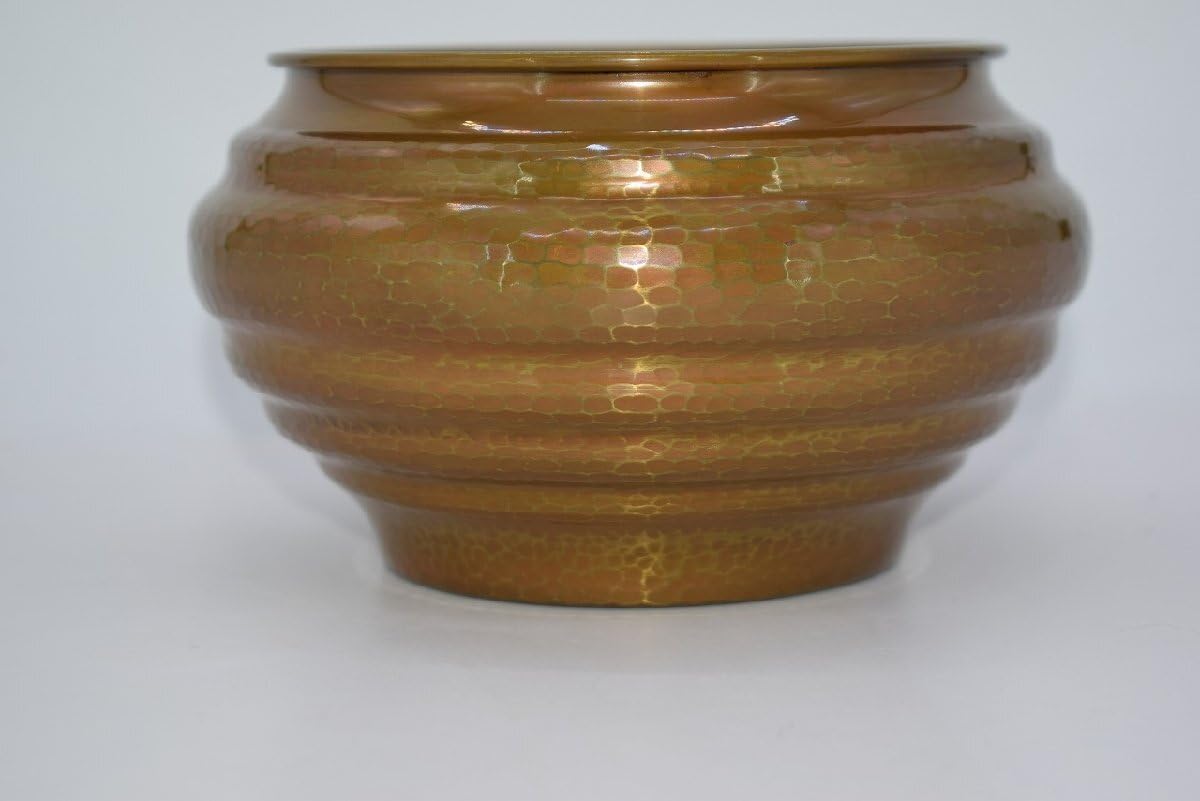 Ｒ５６６　建水　金属製『金谷宗林造』『瓔珞彫』『茶こぼし』　共箱　茶道具 R566 建水 金属製『金谷宗林造』『瓔珞彫』『茶こぼし』 共