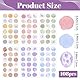 URROMA Wachs Siegel Aufkleber, 108 PCS Transparent Acryl Candy Farbe Farbverlauf Umschlag Selbstklebend für Hochzeit Baby Dusche Geburtstag