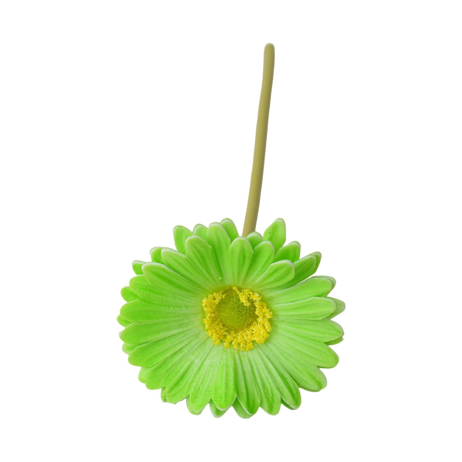 matumou Artificial Gerbera Jamesonii with Stem Realistic Fake Silk Flower Home Office Table Centerpiece Faux Flower Branch Floral
