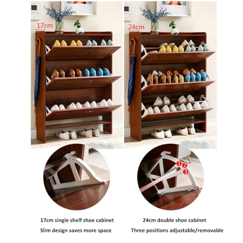 Organiseur d'entrée peu encombran en bois avec étagères modulables - 4