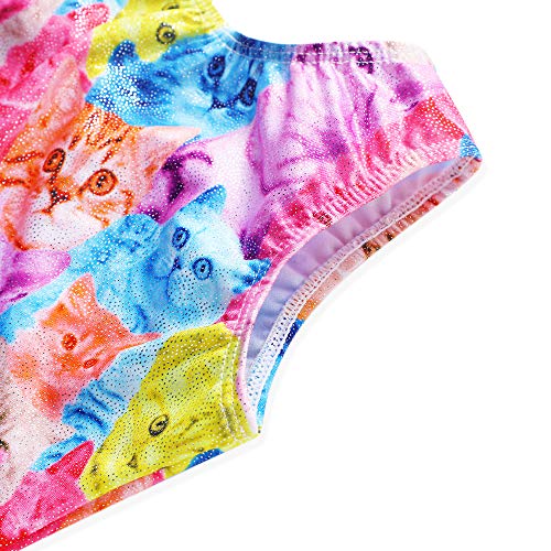 Image of HOZIY Gymnastics Leotards for Girls Unicorn Aurora Rainbow Mermaid Dinosaur Cupcake Sparkle Biketard Toddlers Kids Children
