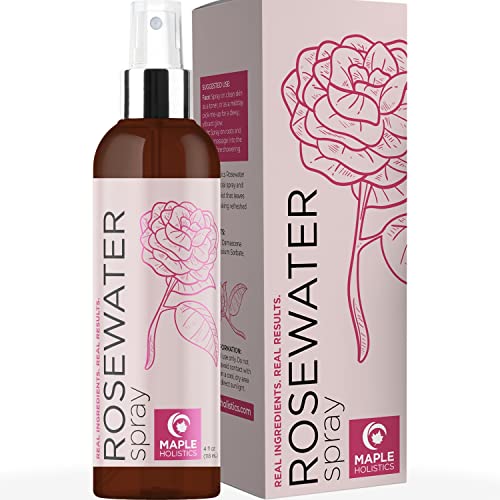 Rose Water Spray for Face Care - Rosewater Face Toner and Lactic Acid Serum for Face Mist Spray - Pure Rosewater Spray Toner and Facial Exfoliant Pore Cleaner for Skin and Facial Moisturizer