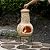 Outdoor Clay Chiminea Fireplace Sun Design Wood Burning Fire Pit with Sturdy Metal Stand, Barbecue, Cocktail Party, Cozy Nights Fire Pit (Beige)