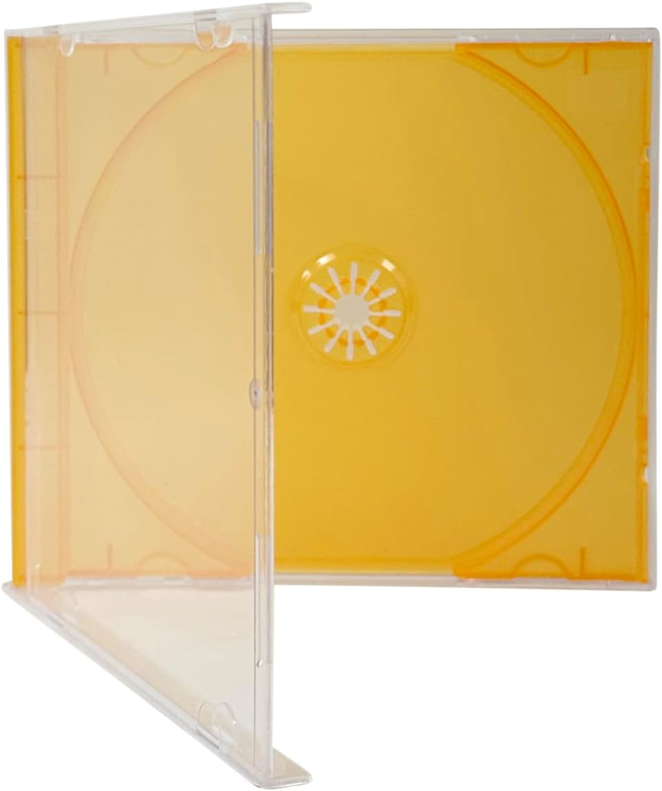 mediaxpo Standard Assorted Frosted Clear Color Tray CD Jewel Case (Pack of 50)