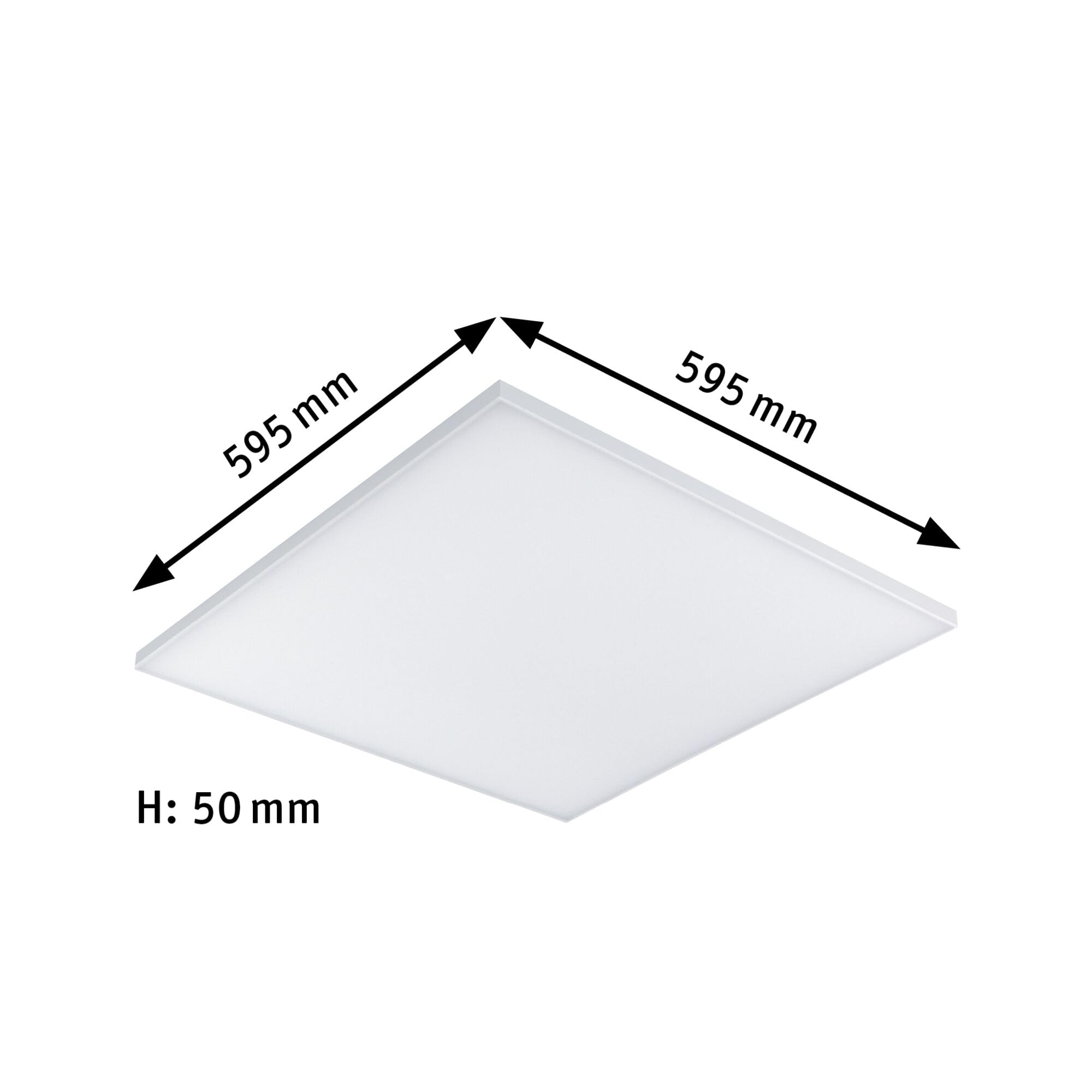 Paulmann 79826 LED Panel Velora eckig incl. 1x19,5 Watt dimmbar Deckenlampe Weiß matt Lichtpanel Metall Deckenlicht 2700 K