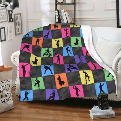 Colorful Game Blanket Soft Fleece Throw - Ideal Gamer...